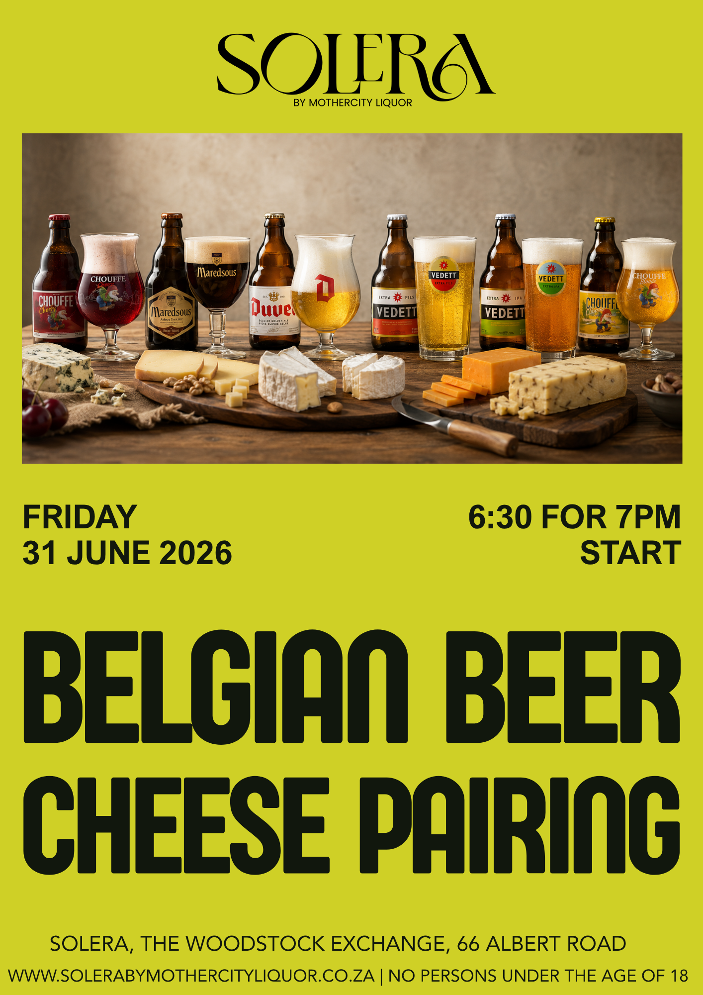 Belgian Beer & Cheese Pairing - 31 July 2026