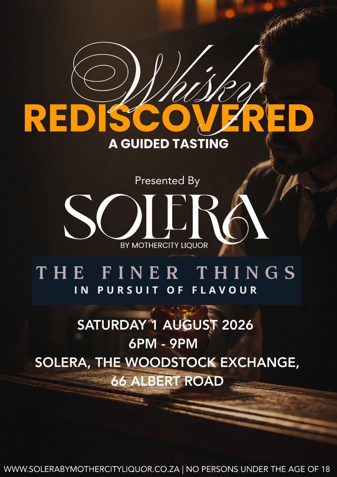 Whisky Rediscovered: A Guided Tasting at Solera - 1 August 2026